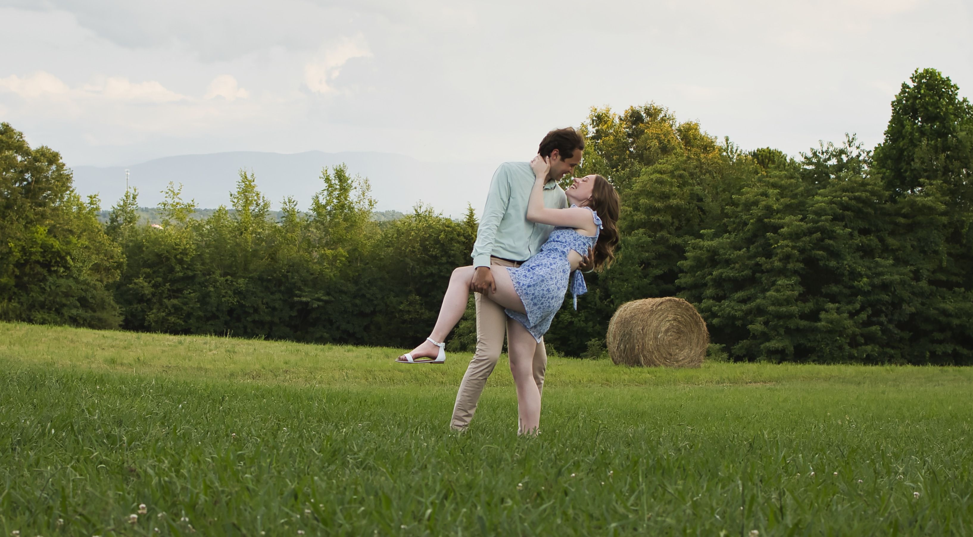 Jess and Josh in a field